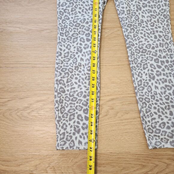 WHITE HOUSE BLACK MARKET The Skinny Pants 4 Ankle Jean Leopard Cheetah 30x28 NWT - Picture 5 of 11